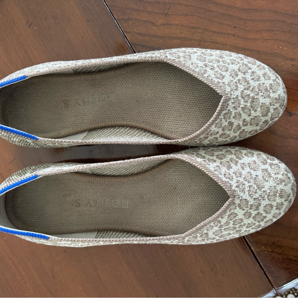 Rothy's Tan Leopard Cheetah Print The Flat
